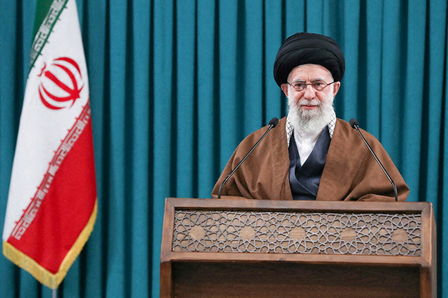 cover &#8216;Enemies&#8217; triggering unrest in Iran to overthrow Islamic Republic, says Khamenei