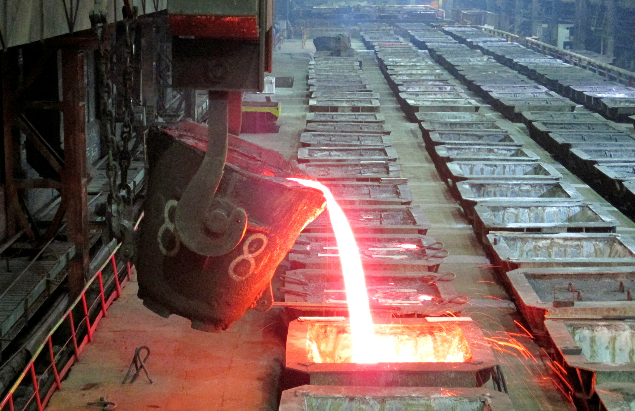 file photo: molten nickel is poured at nadezhda metallurgical plant of the norilsk nickel company in the arctic city of norilsk
