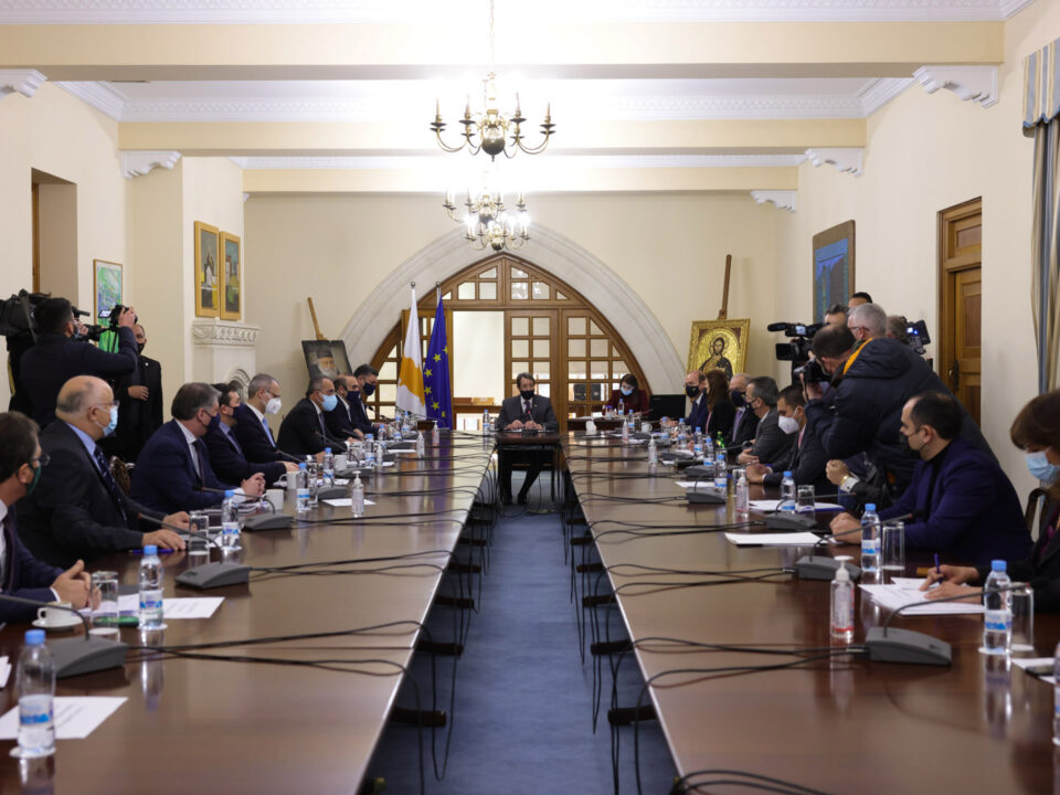 The meeting at the presidential palace on Friday