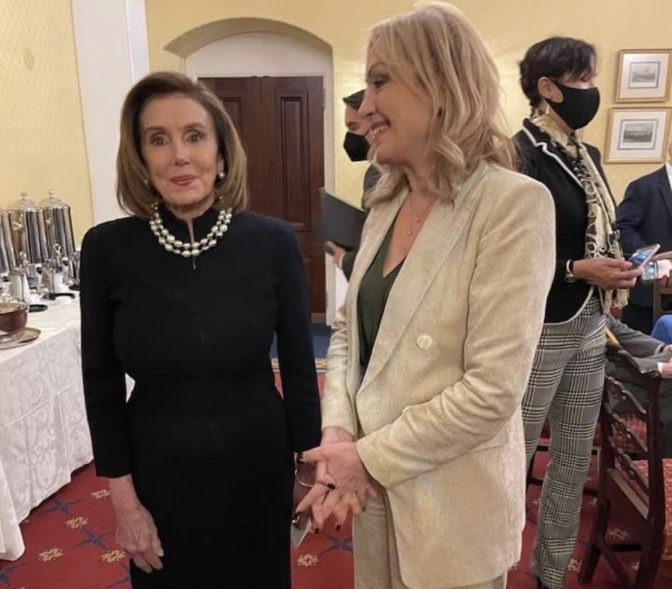 image Charalambides in US, meets Speaker Pelosi