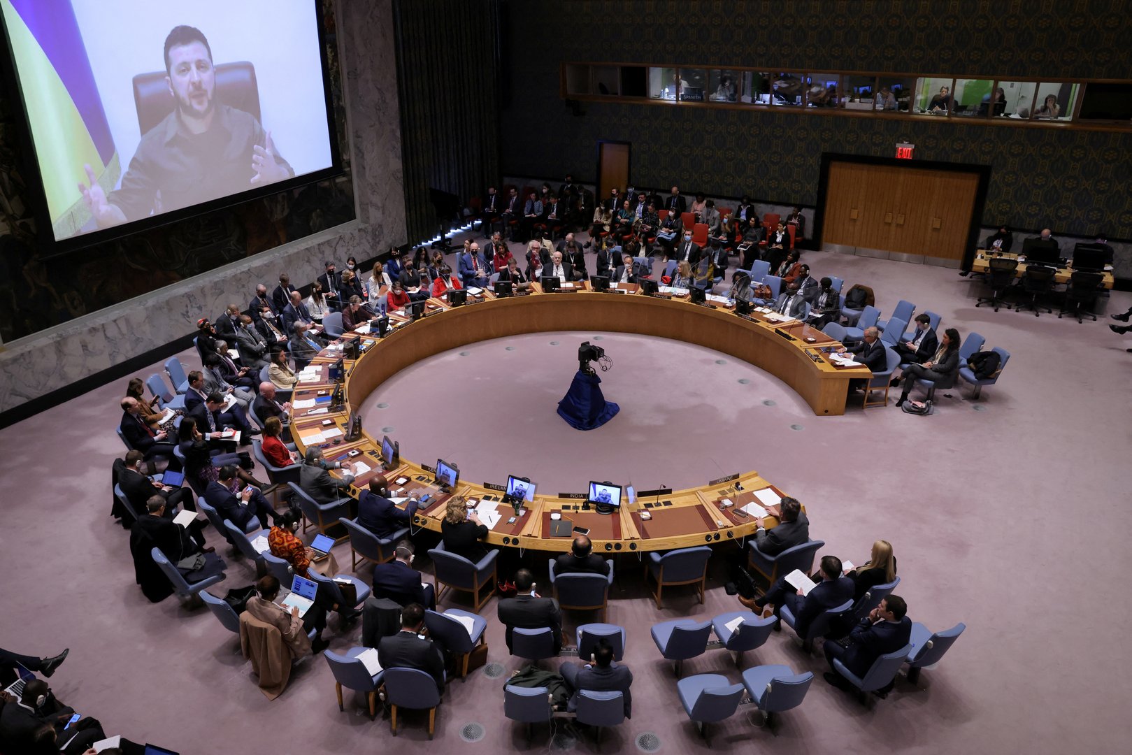 image Ukraine leader tells top U.N. body to make Russia accountable for &#8216;war crimes&#8217;
