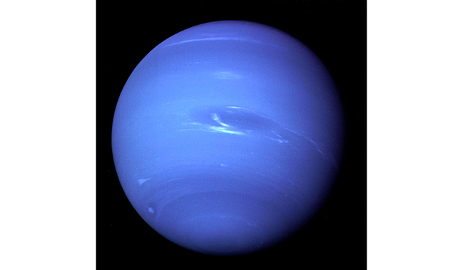 planet neptune photographed by nasa spacecraft voyager 2