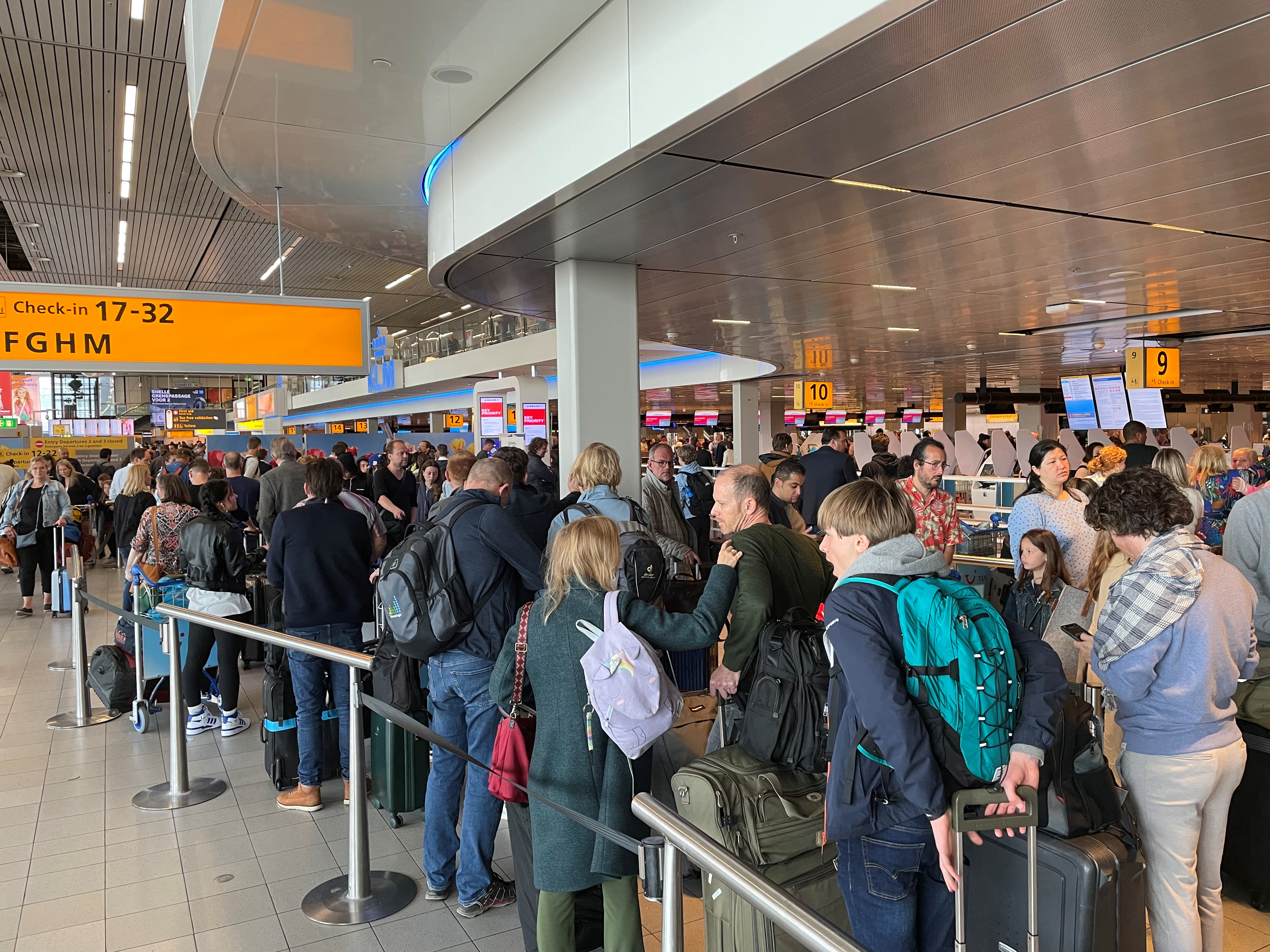 image Amsterdam airport urges travellers to stay away as strike causes chaos