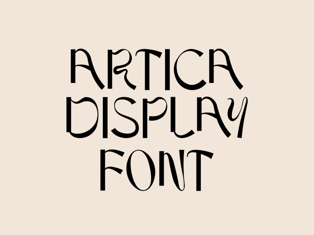 8. artica modern display font