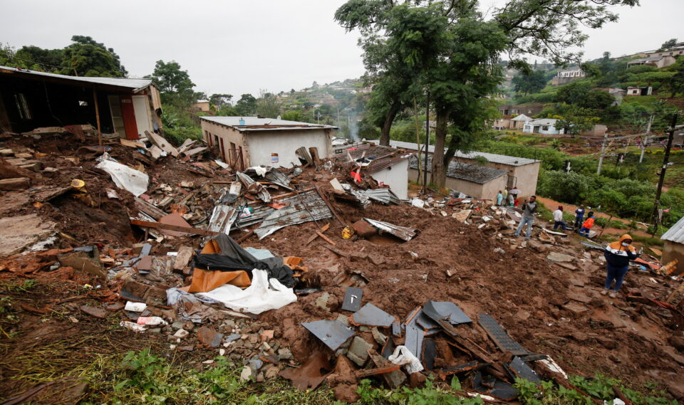 aftermath of flooding in kwandengezi
