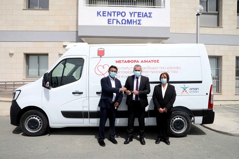 image OPAP Cyprus hands over upgraded Blood Centre vans