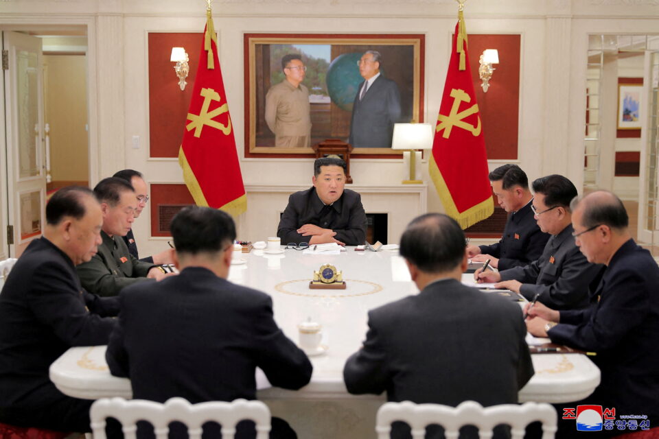 north korean leader kim jong un presides over a politburo meeting of the ruling workers' party