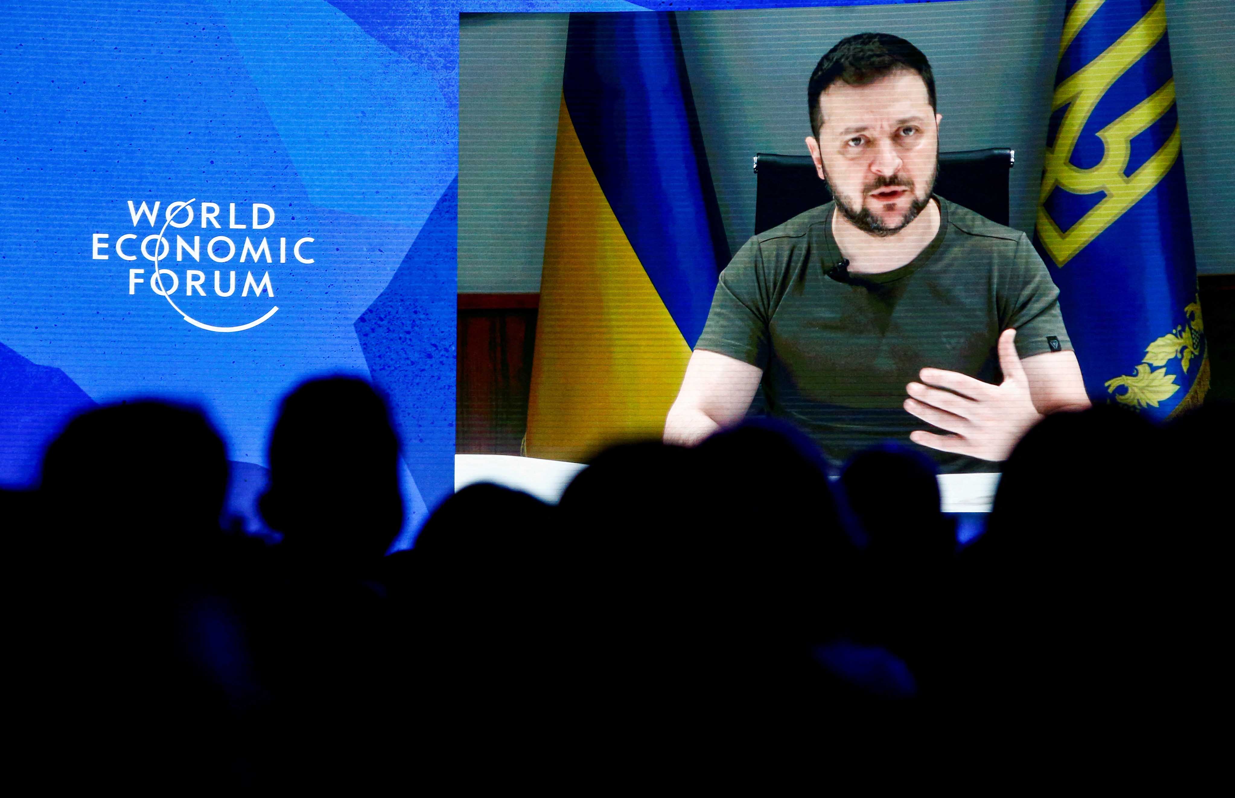 image World faces a turning point, Ukraine&#8217;s Zelenskiy warns leaders at Davos