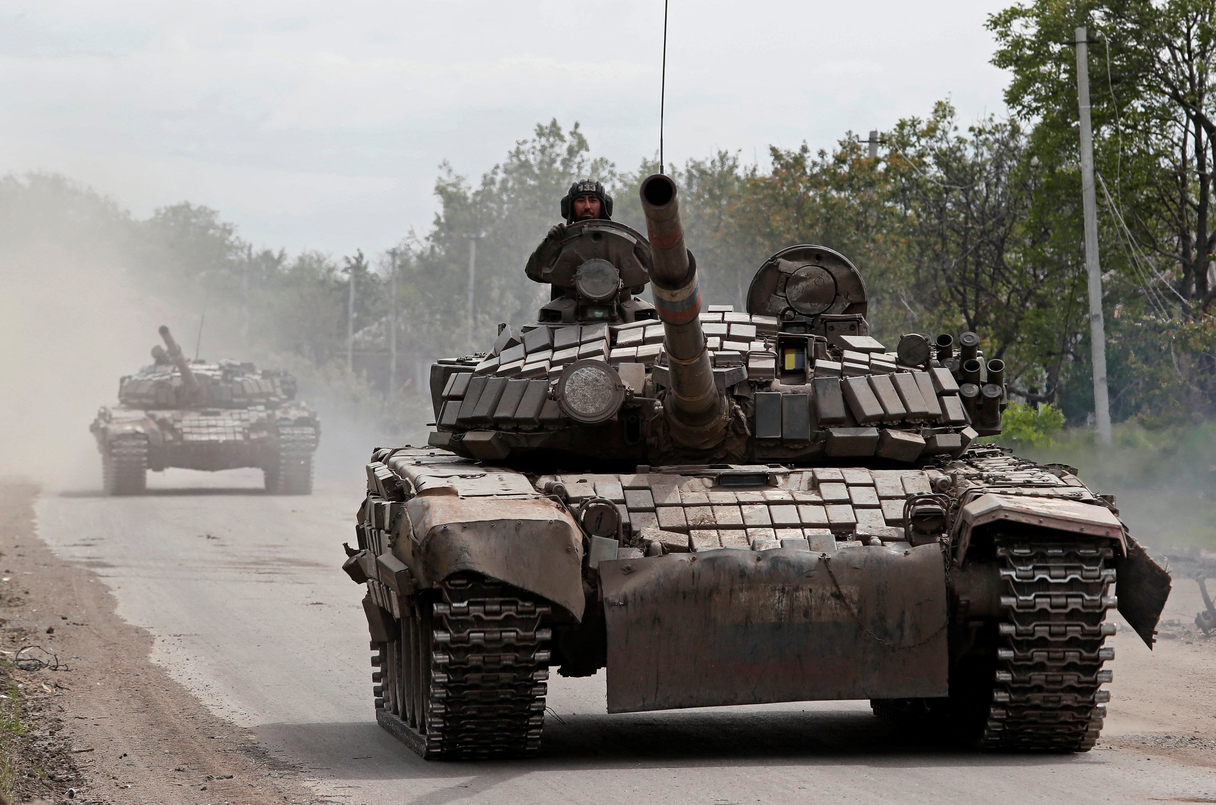 image Russian proxies claim control of key town in east Ukraine