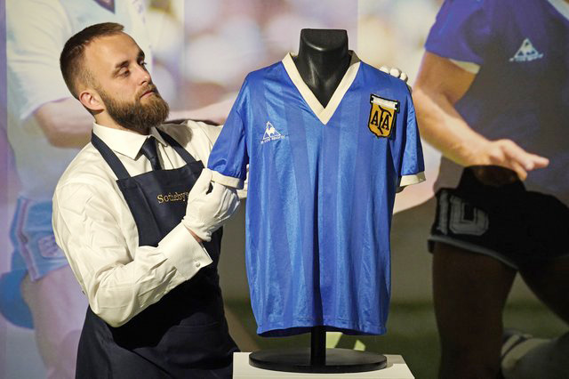 image Maradona’s ‘Hand of God’ shirt sells for record £7.1 million at auction
