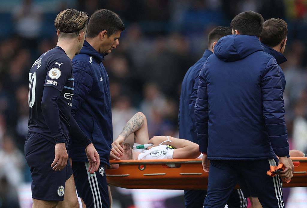 image Leeds confirm Dallas suffered broken leg in Man City clash