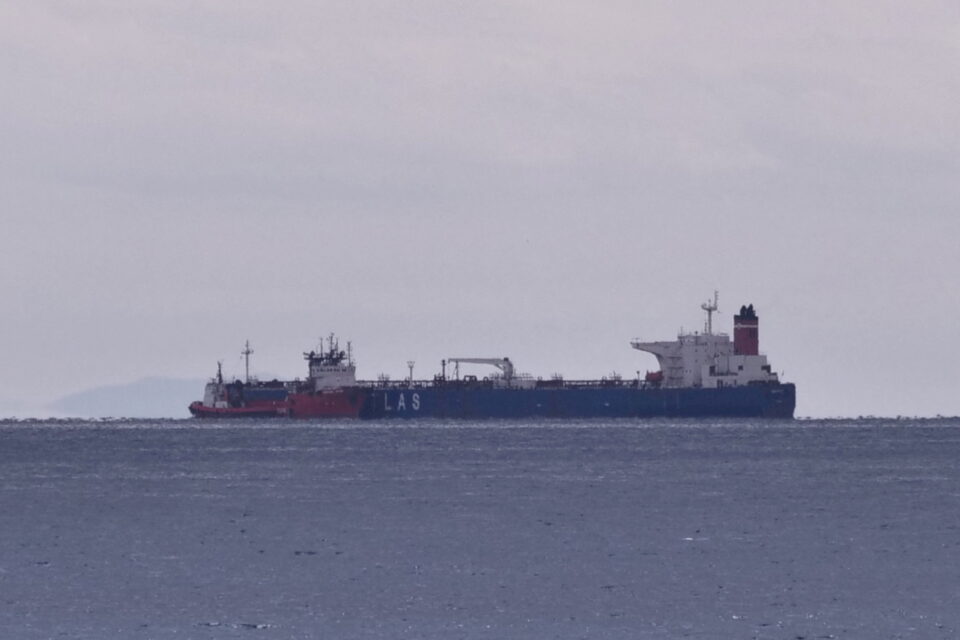file photo: the seized oil tanker pegas is seen anchored off the shore of karystos, on the island of evia