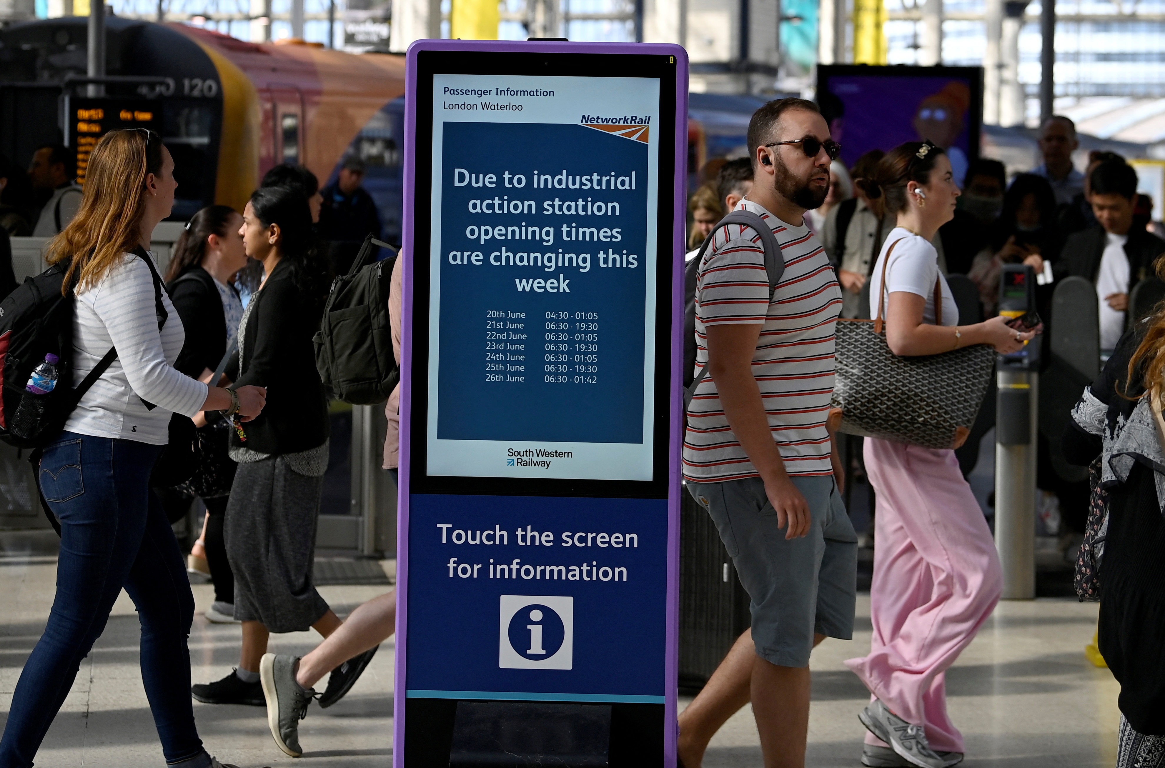 image Britons face rail disruption as workers strike over cost-of-living pressures