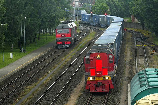 file photo: freight trains to and from russian enclave kaliningrad at border railway station in kybartai