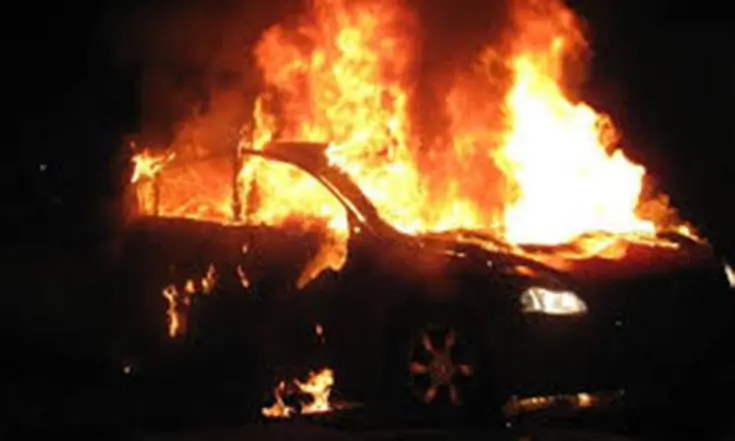 image Two cars up in flames in Limassol, Nicosia