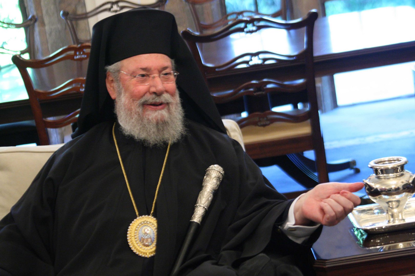 image Archbishop Chrysostomos in critical but stable condition