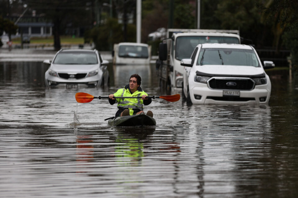 flooding from heavy rains affects western suburbs in sydney