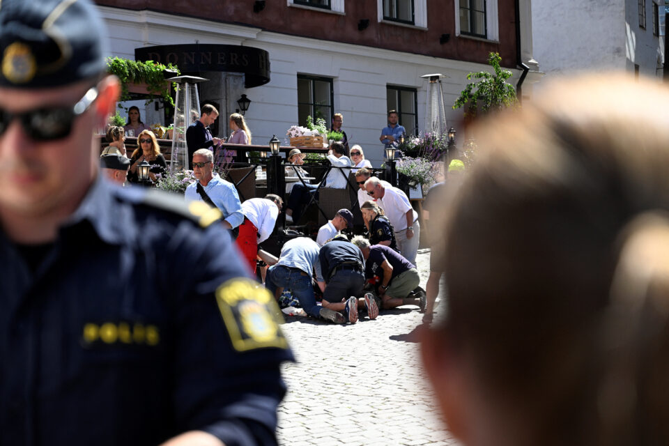 stabbing at political festival in visby, gotland island