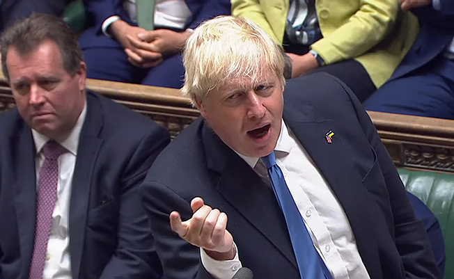 image ‘Hasta la vista, baby,’ says Johnson as he exits parliament