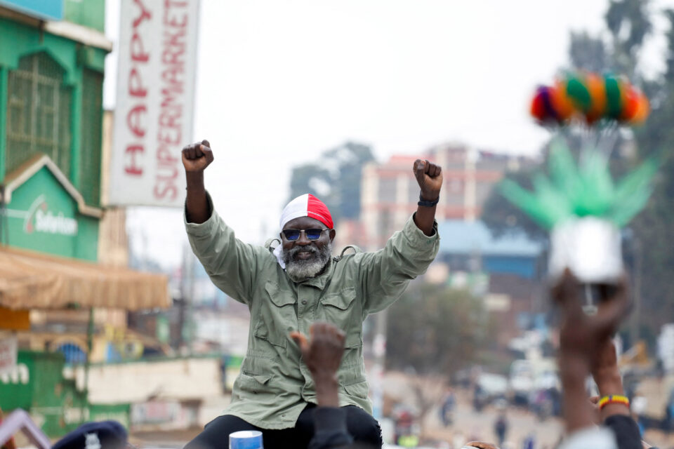 kenyan presidential candidate george wajackoyah attends a campaign rally in gatundu
