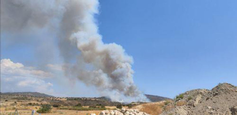 image Fire in Peyia close to Paphos Zoo now under control