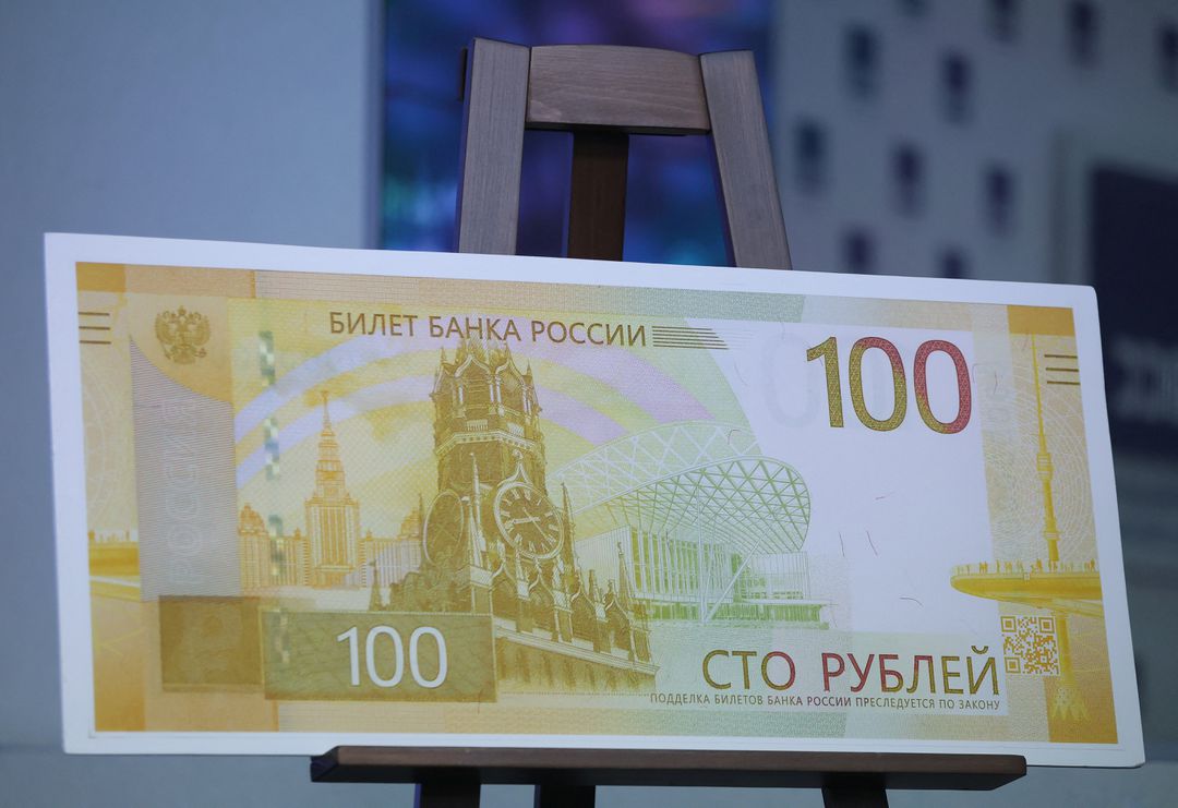 image Russian rouble leaps to more than 2-week high past 60 vs dollar