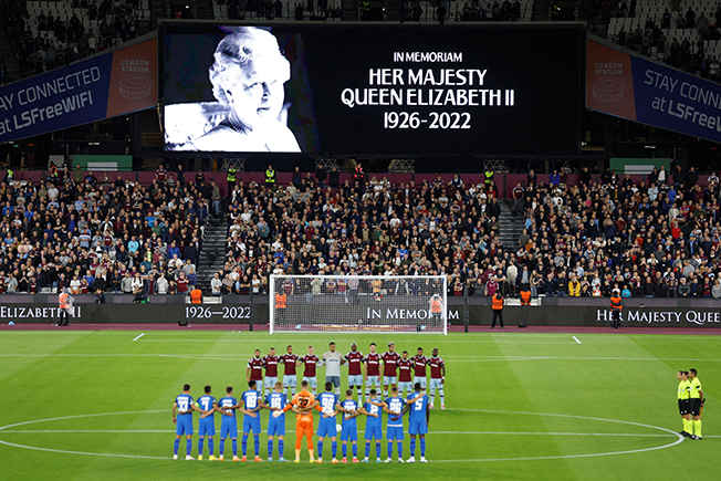 image British football criticised for cancelling play after Queen&#8217;s death