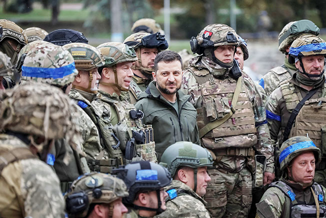 ukraine's president volodymyr zelenskiy visits izium