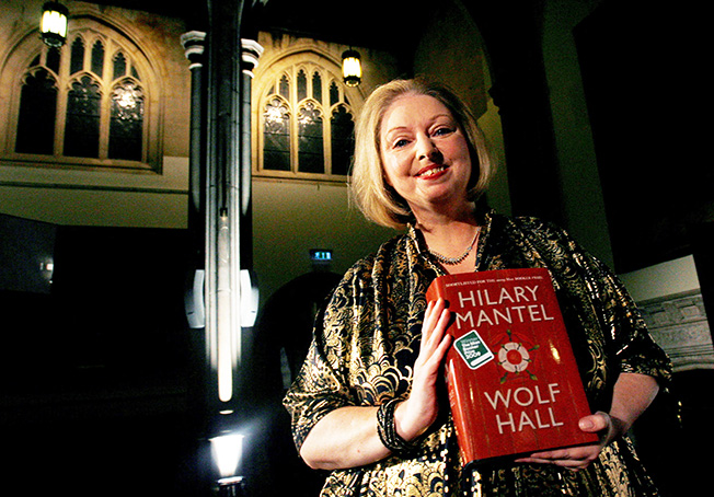 file photo: author hilary mantel poses with her book "wolf hall" after winning the 2009 man booker prize for fiction at the guildhall in london