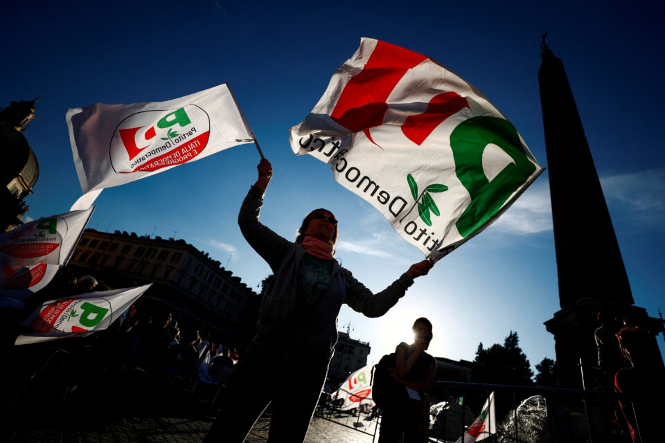 italy's centre left alliance holds closing rally in rome