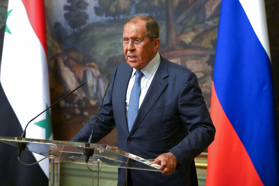 russian foreign affairs minister sergei lavrov and his syrian counterpart faisal mekdad meet in moscow