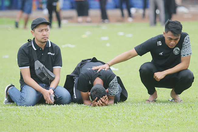 aftermath of a fatal football stampede in malang