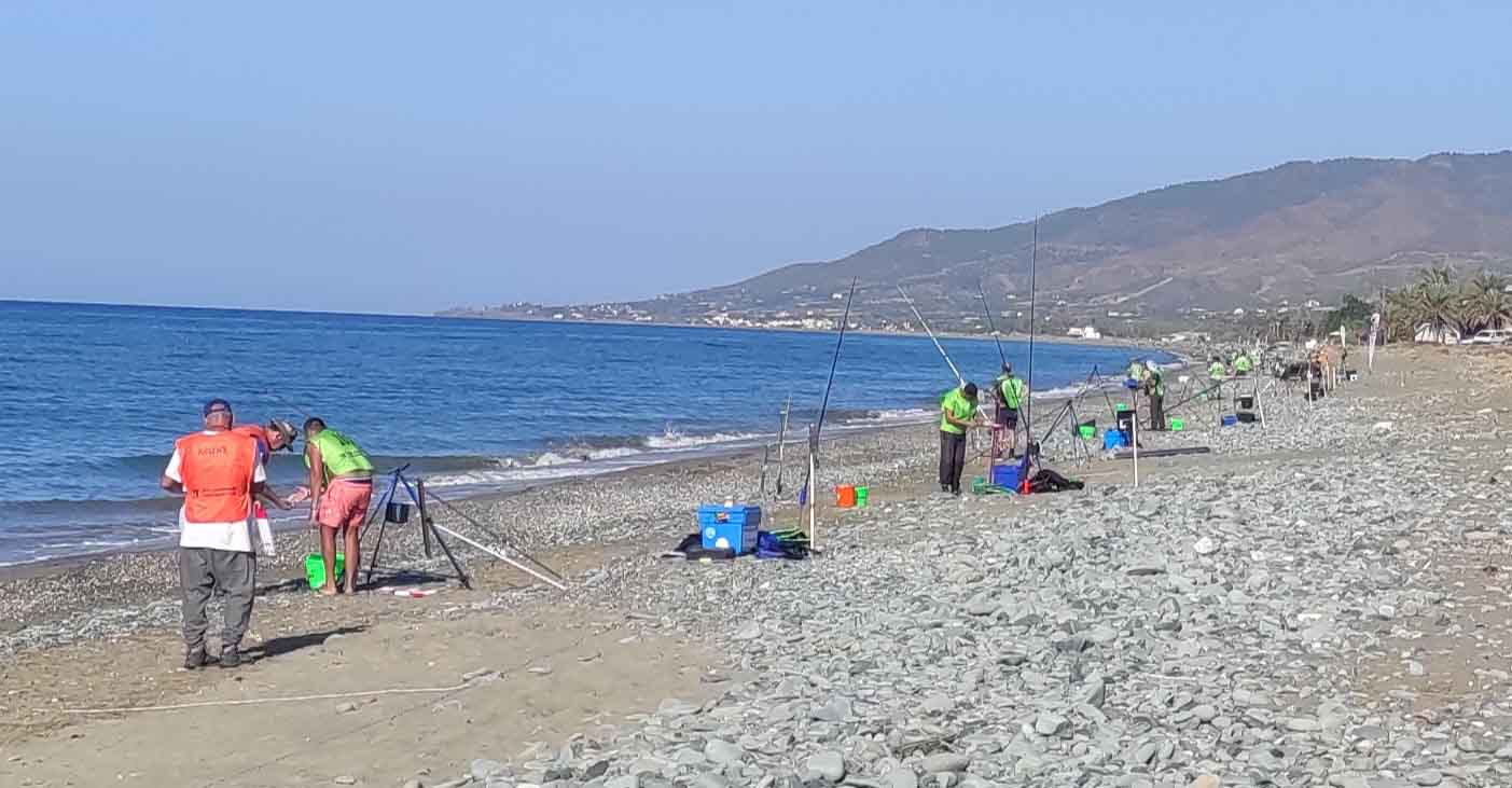 image Anglers on Argaka beach as far as the eye can see