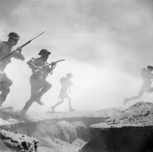 feature colin british infantry fighting through the dust and sand in 1942