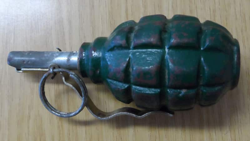 image Man arrested after training grenade thrown in public
