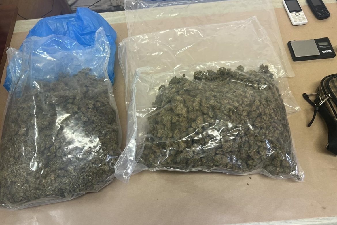 cover SBA police hand over man arrested for possession of 22 kilos of cannabis