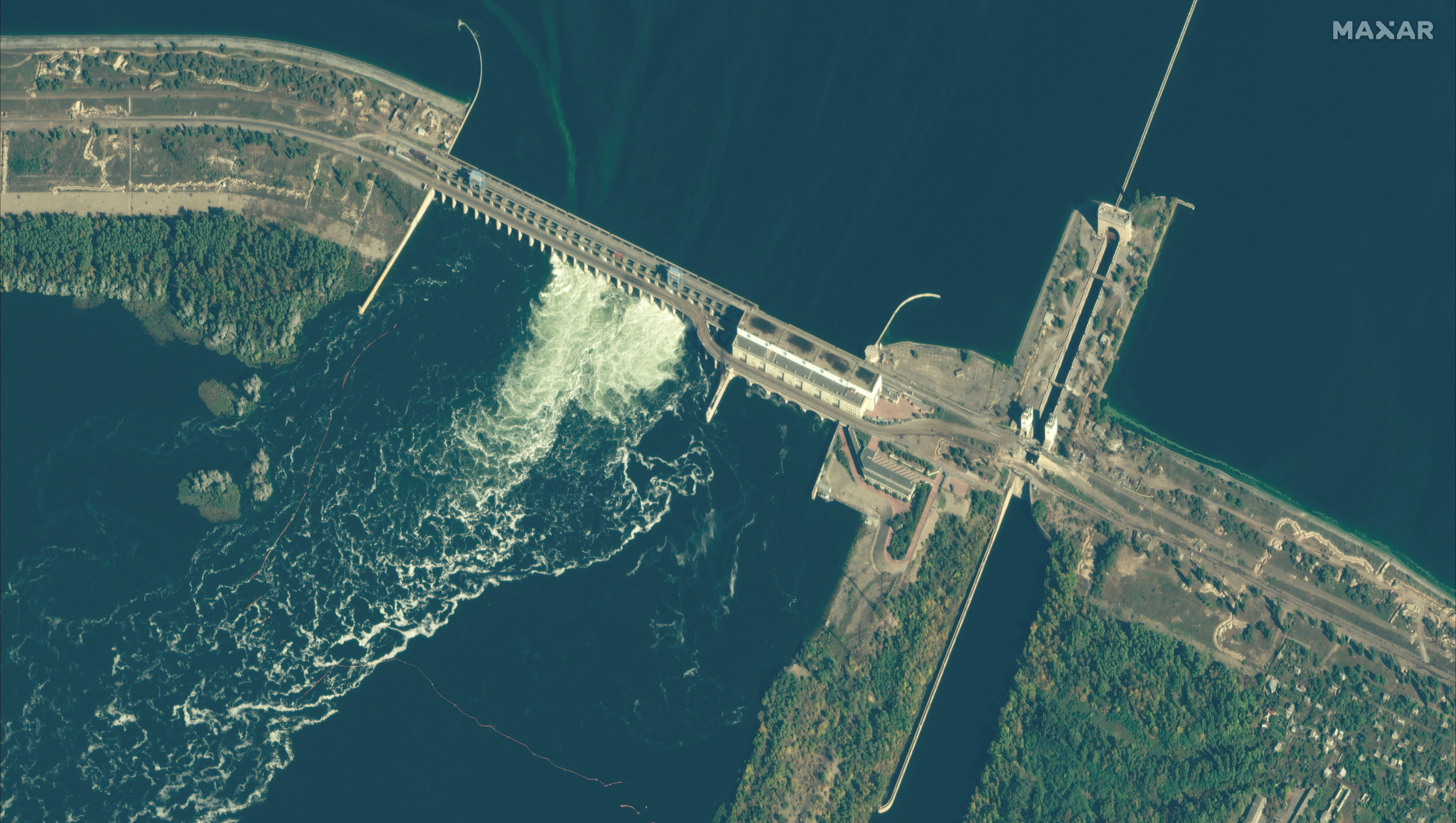 image Ukraine&#8217;s Russian-held Nova Kakhovka dam damaged in shelling -Russian media