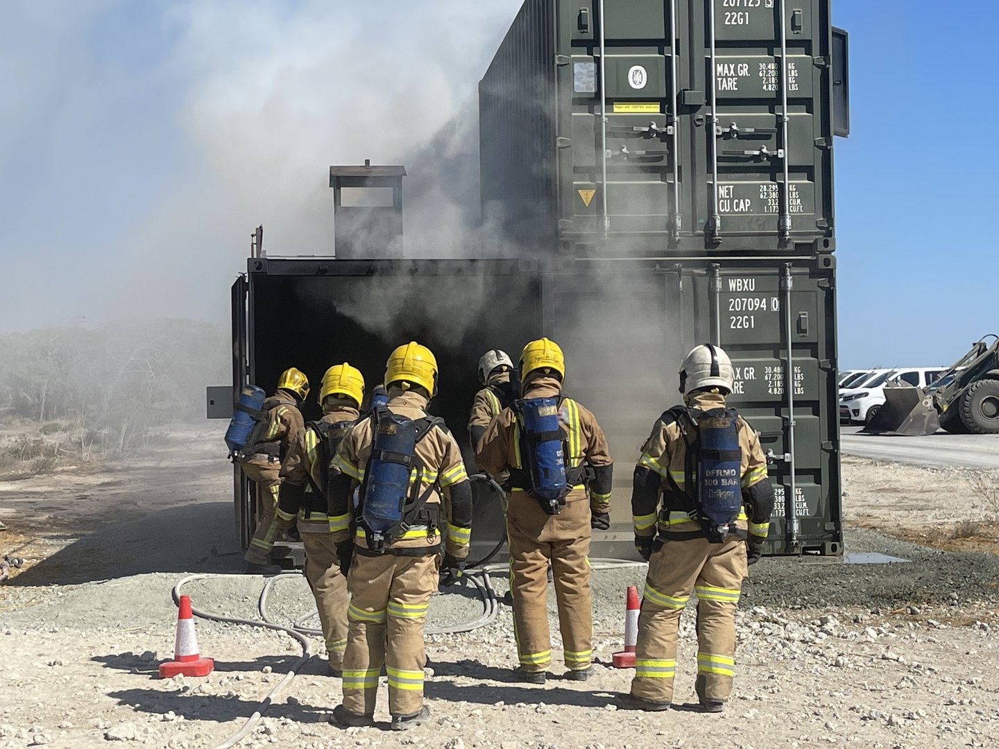 image Bases firefighters undergo gruelling training