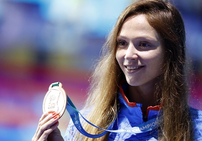 image Belarus sentences in absentia former Olympian Herasimenia to 12 years in prison