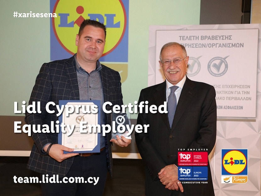 image Lidl Cyprus receives &#8216;Equality Employer&#8217; certification