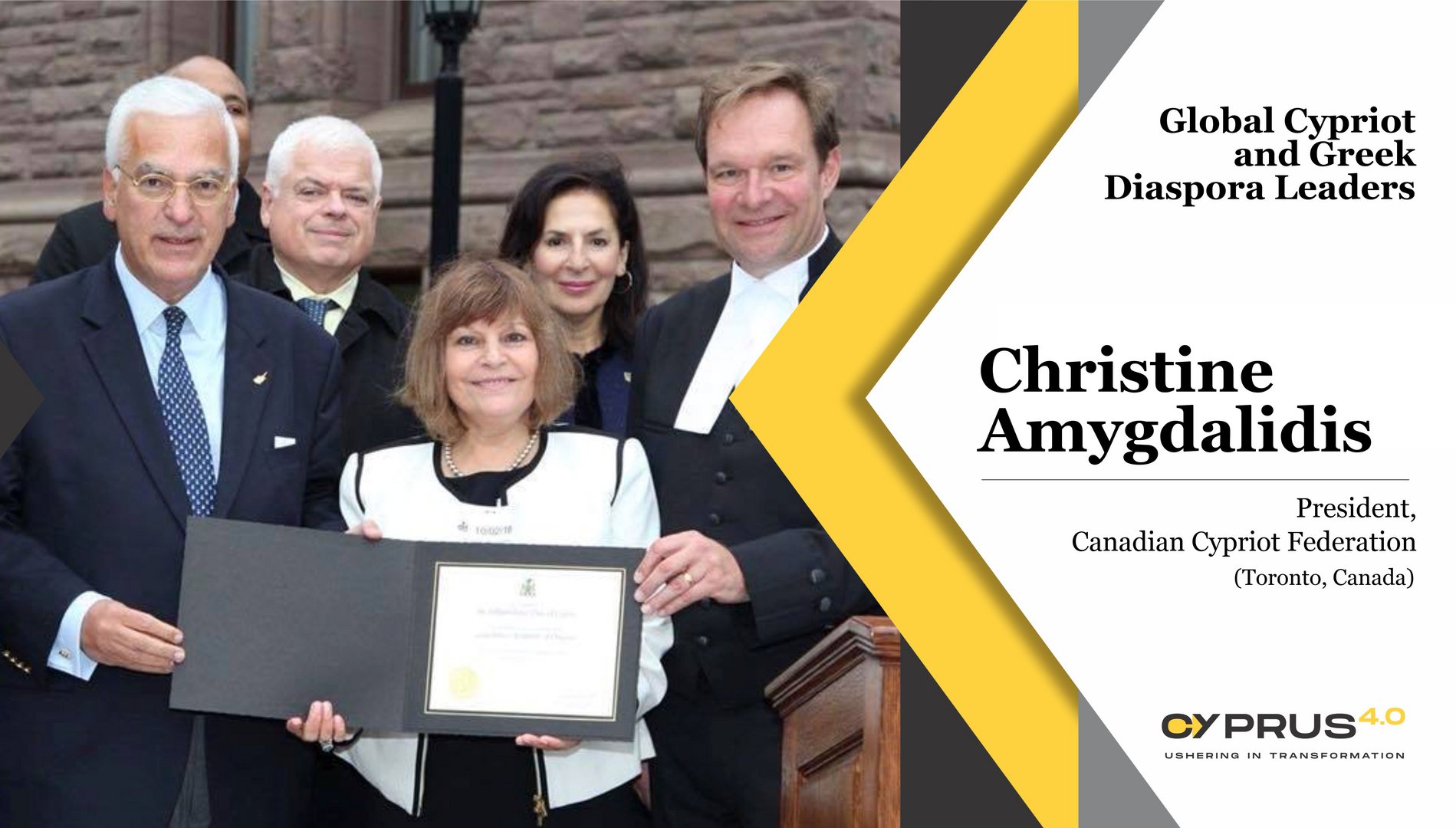 image Christine Amygdalidis: President, Canadian Cypriot Federation (Toronto, Canada)