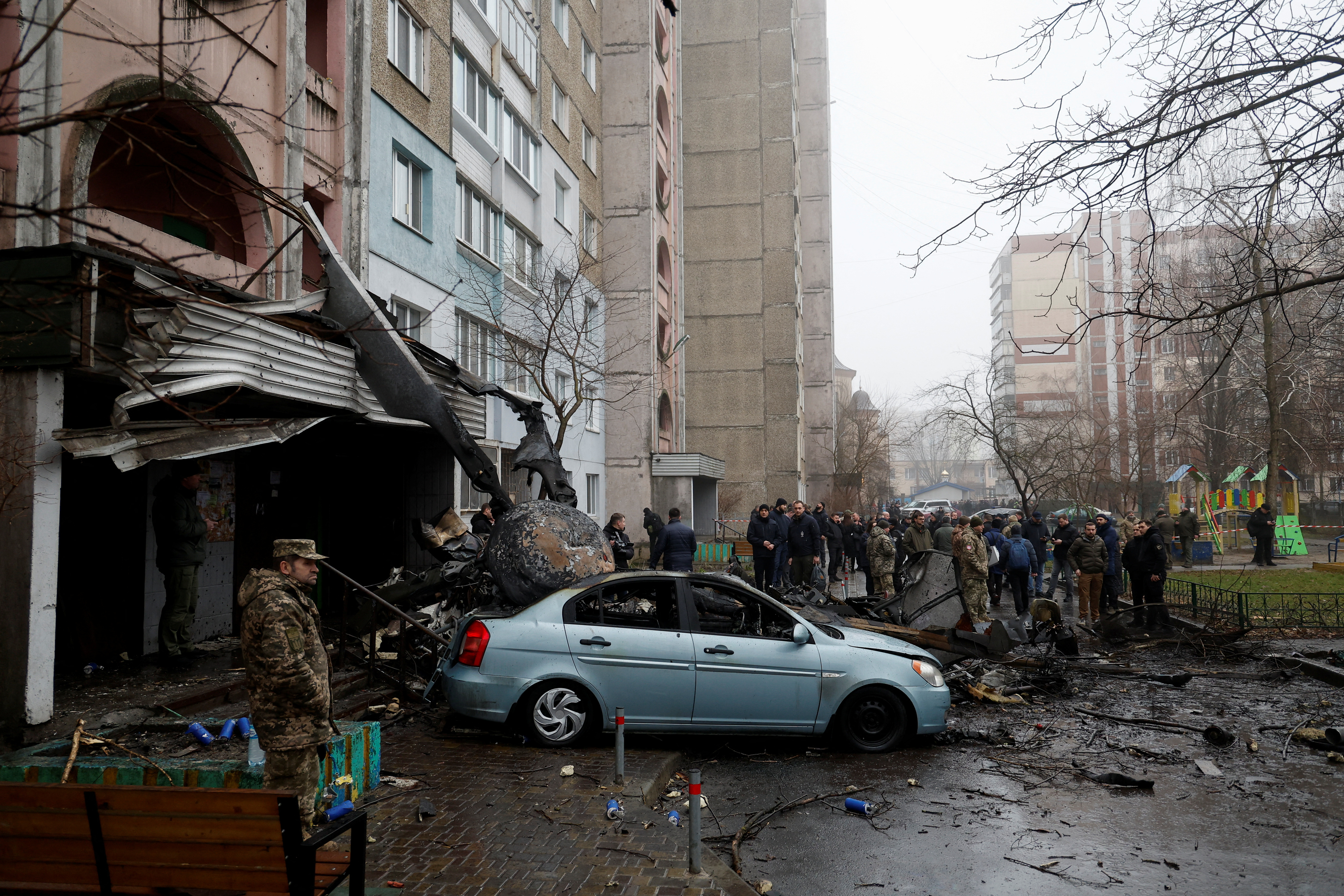 image Ukraine interior minister among 18 killed in helicopter crash