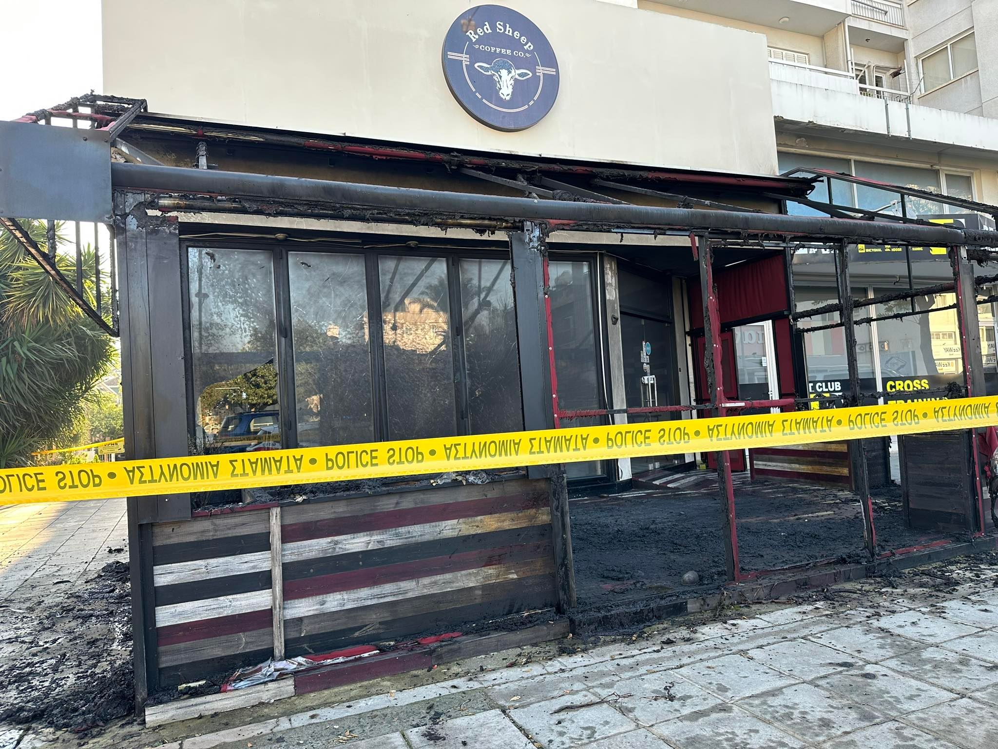 image Police suspect arson after coffee shop fire in Kaimakli