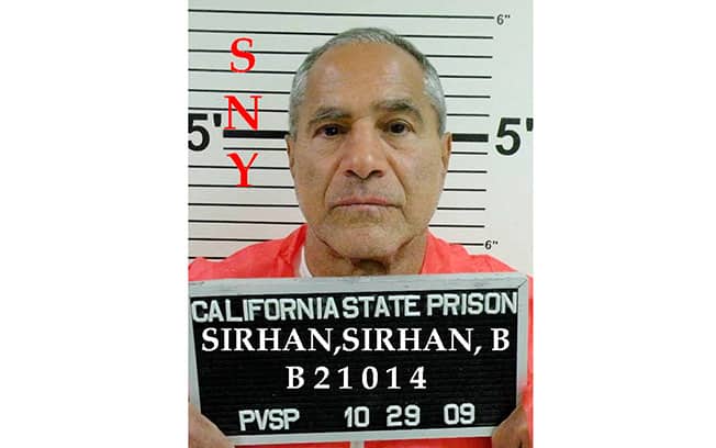 cover Robert Kennedy assassin Sirhan denied parole for 16th time