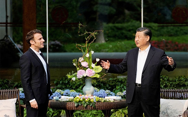 image With lavish treatment of Macron, China&#8217;s Xi woos France to &#8216;counter&#8217; US