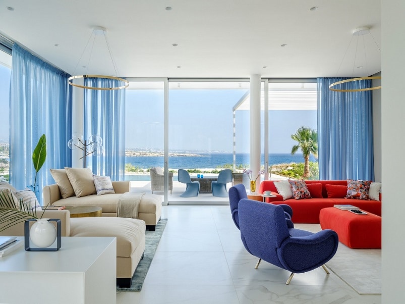 cover Leptos Coral Seas villa featured in Elle Décor Magazine