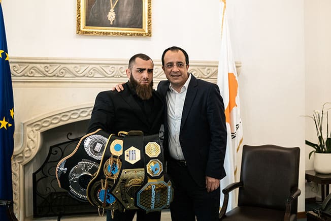 cover MMA champion Trikomitis welcomed by president