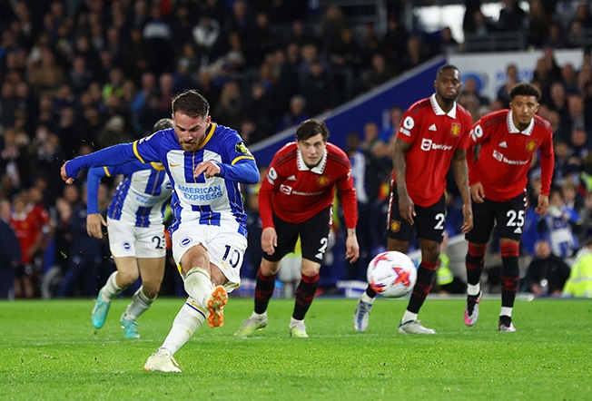 image Last-gasp MacAllister penalty gives Brighton 1-0 win over Man United
