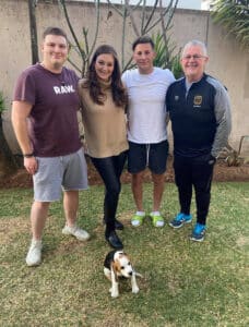 diaspora christodoulou with his brother george (left), sister eleni, and his father andreas (right)