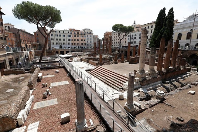 image Rome to open ancient square where Julius Caesar was killed